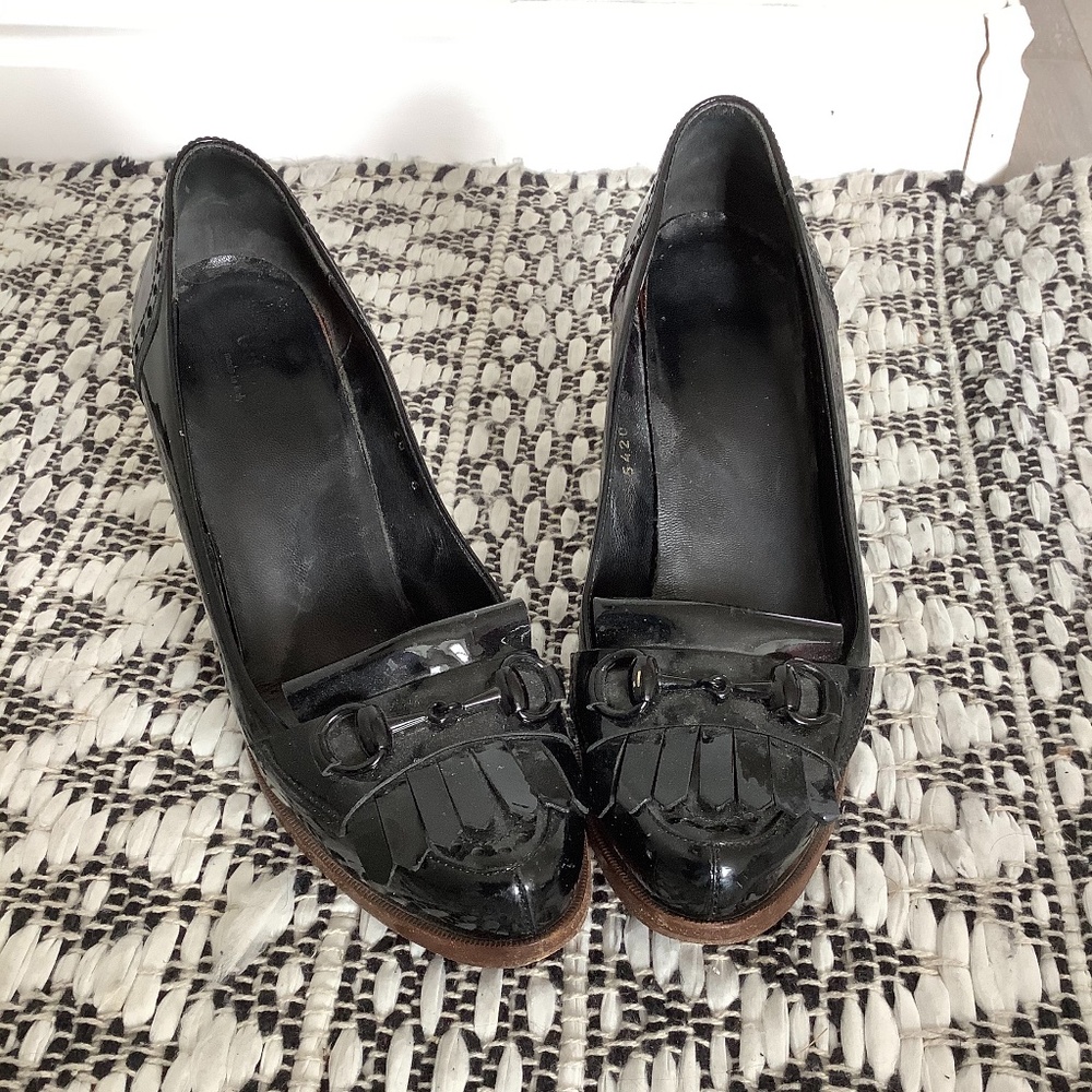 Gucci Black Horsebit Heels